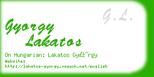 gyorgy lakatos business card